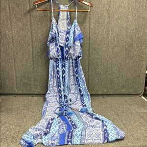 solid halter neck dress Solid Halter Neck Satin Dress main image 0